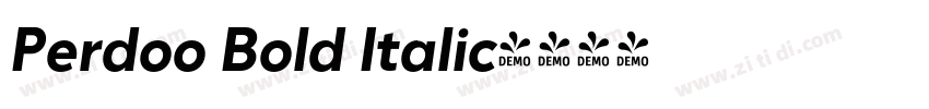 Perdoo Bold Italic字体转换